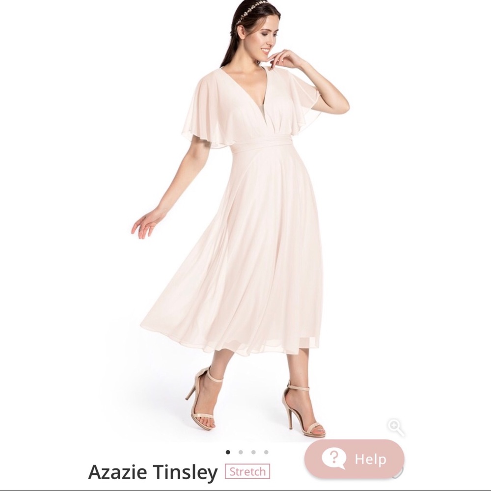 Azazie Tinsley dress in Rose Quartz